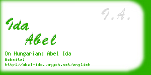 ida abel business card